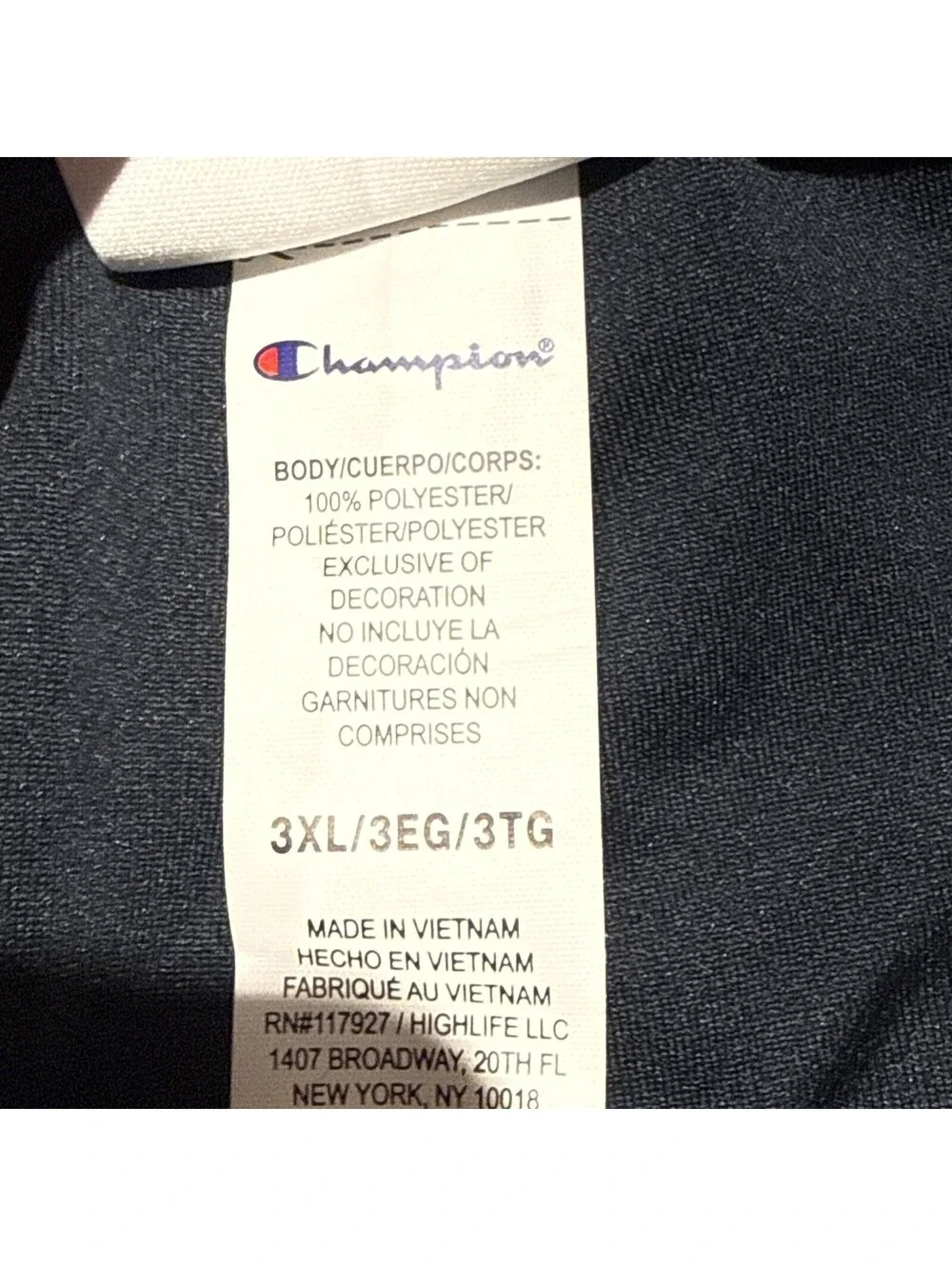 Champions 10 inch Core Training Men's Shorts 3XL Navy Blue NWT